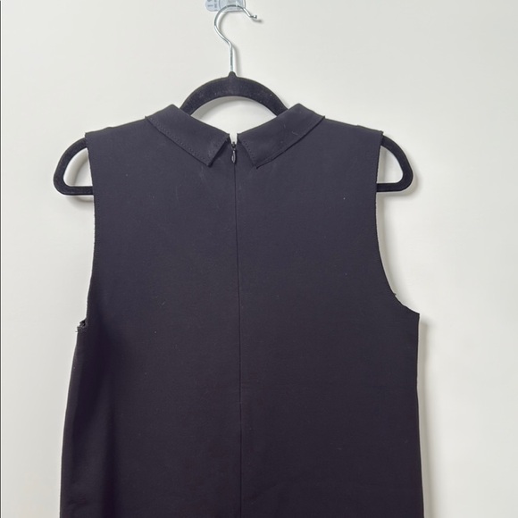 Madewell Black Sleeveless Shirttail Shift Collar Dress - Picture 3 of 4